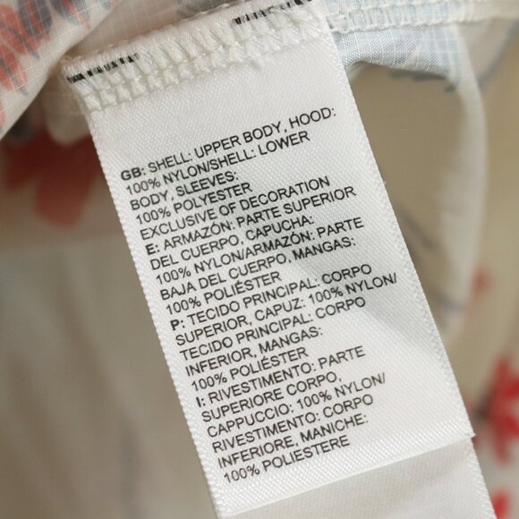 North Face Windwall 1/4 Zip Floral Fanorak Windbreaker Jacket Women's Size Small - Picture 5 of 7